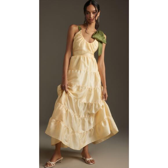 Hutch Anthropologie Scoop Neck Tiered Maxi Dress NWT - Picture 1 of 6